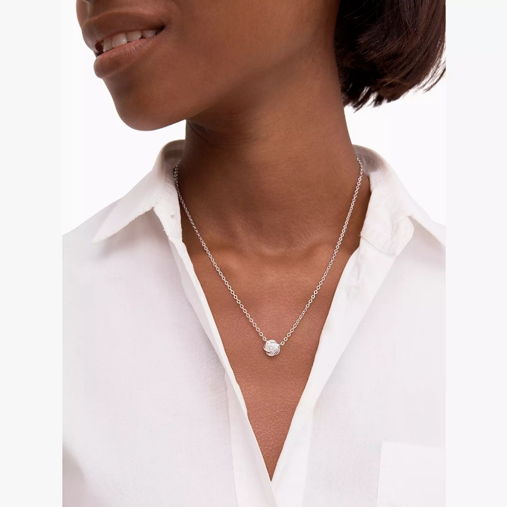 Kate Spade Infinity and Beyond knot mini pendant necklace